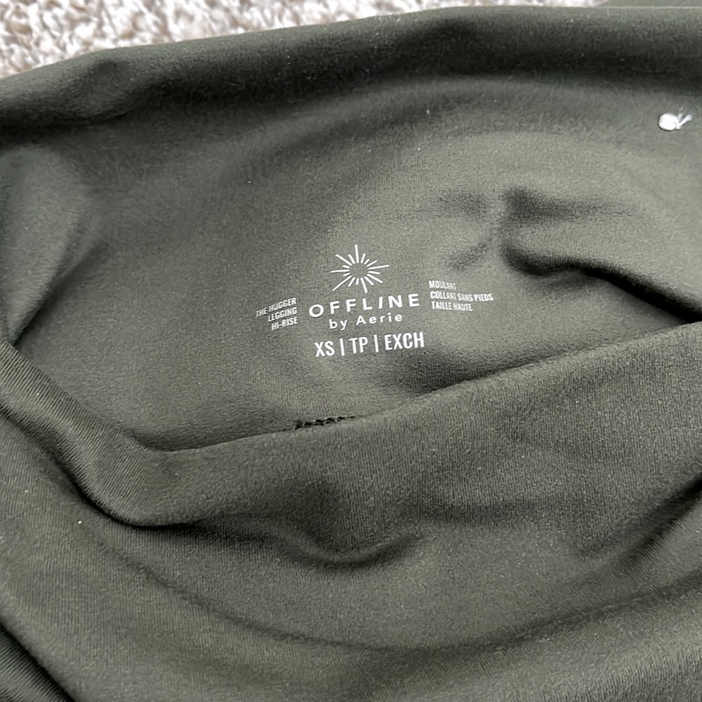 Aerie Offline The Hugger Hi Rise Soft Army Green Skinny Leg Size XS - Picture 8 of 8